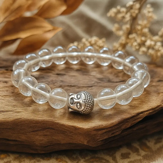 Positivity Attraction Sphatik Crystal Clear Quartz Bracelet