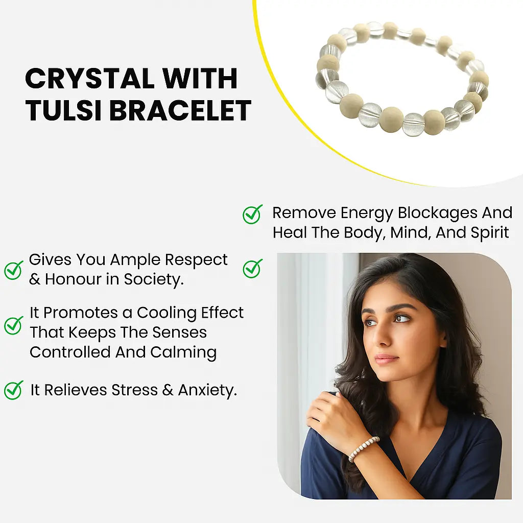 Crystal with Tulsi Bracelet