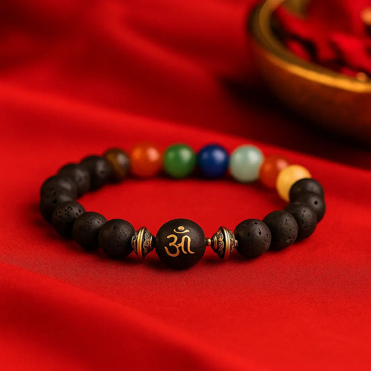 Shukr Chakra Bracelet With Om Bead