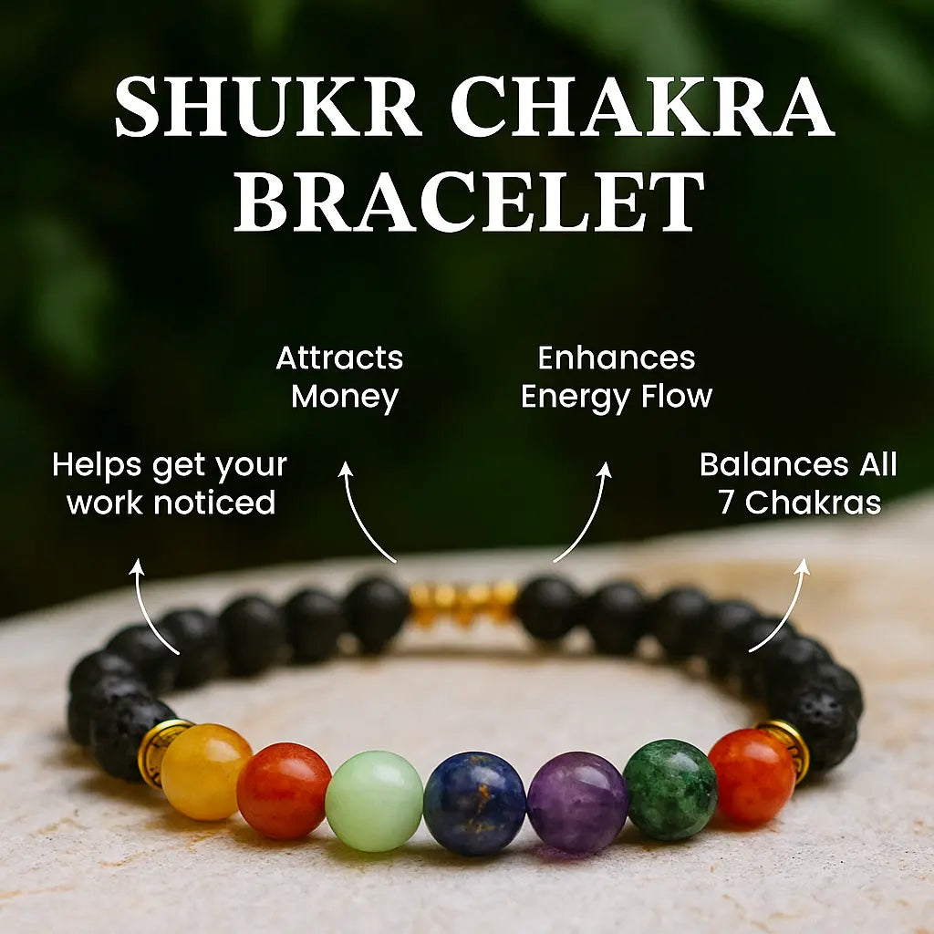 Shukr Chakra Lava Bead Bracelet