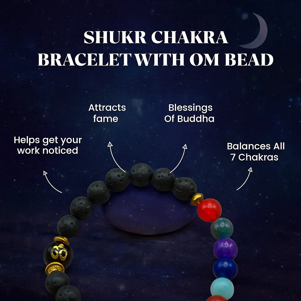 Shukr Chakra Bracelet With Om Bead