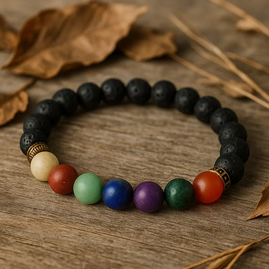 Shukr Chakra Lava Bead Bracelet
