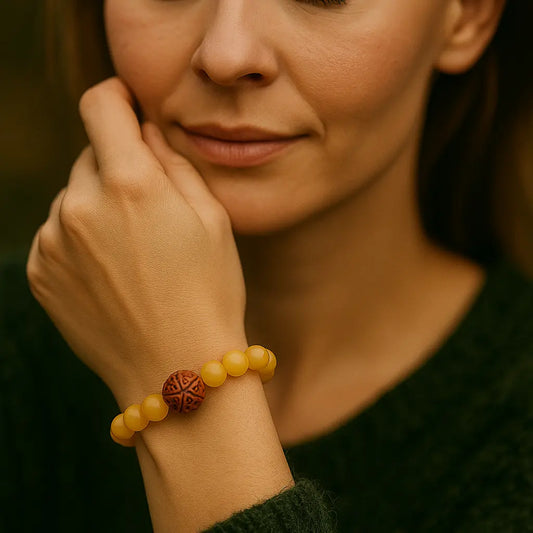 Citrine with Rudraksha Money Balance Bracelet