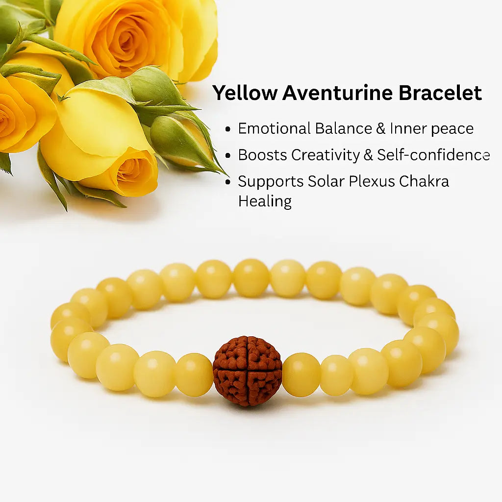 Citrine with Rudraksha Money Balance Bracelet