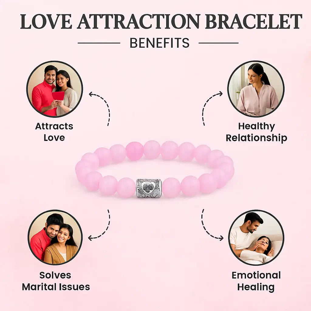 Love Attraction Bracelet (Original Rose Quartz)