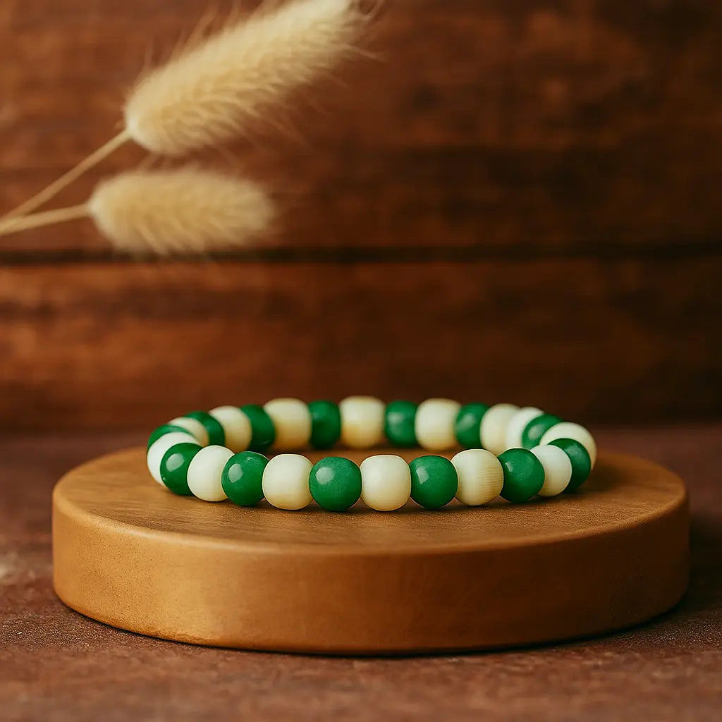 Green Aventurine With Tulsi Bracelet