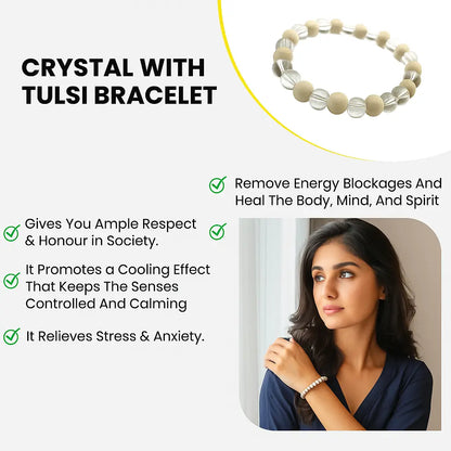 Crystal with Tulsi Bracelet