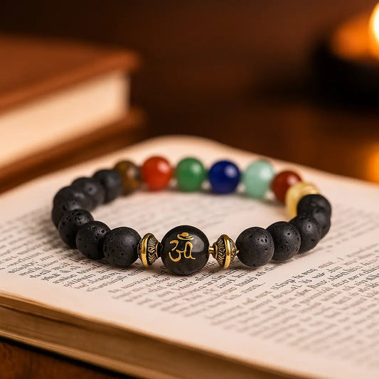 Shukr Chakra Bracelet With Om Bead
