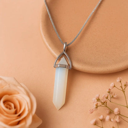Brings Luck and Protection (Selenite) Pendant