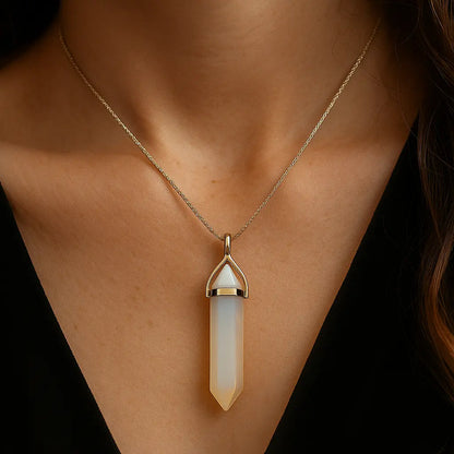 Brings Luck and Protection (Selenite) Pendant