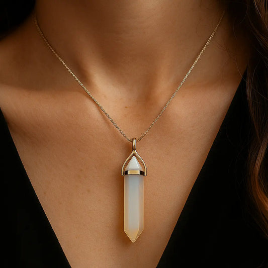 Brings Luck and Protection (Selenite) Pendant